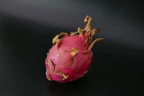 Dragon fruit on black background Stock Photos