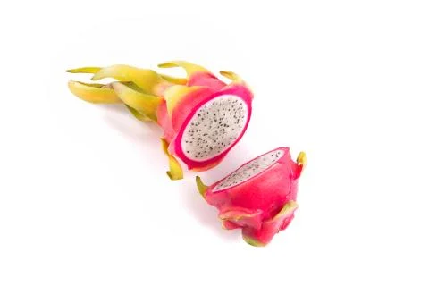 Dragon fruit cut in half Foto stock