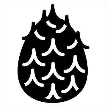 Dragon fruit glyph icon vector illustration isolated on white background Ilustración de archivo