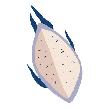 Dragon fruit icon. Half cut pitaya fruits. Summer tropical fruit. Healthy foo Stock Illustration