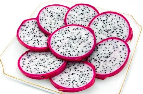 Dragon fruit isolated on white background Stock Photos