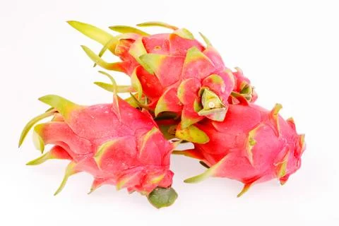 Dragon fruit in isolated on white background Stock Photos