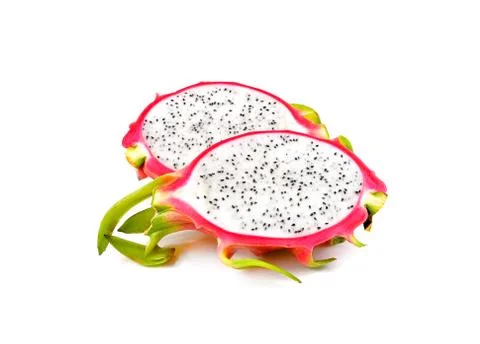 Dragon fruit isolated on white background with clipping path Stock Photos