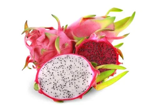 Dragon fruit isolated on white background Stock Photos