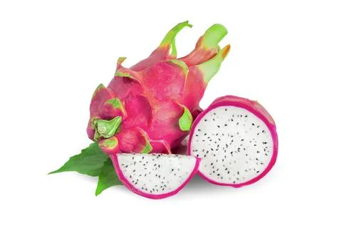 Dragon fruit isolated on white background with cutting path Stock-Fotos
