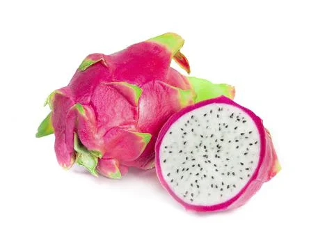 Dragon fruit isolated on white background with cutting path Stock Photos