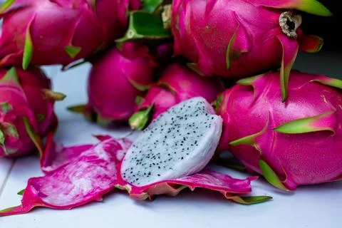Dragon fruit isolated on white background Stock Photos