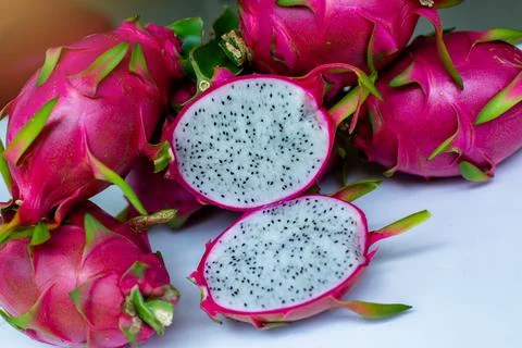 Dragon fruit isolated on white background Stock Photos