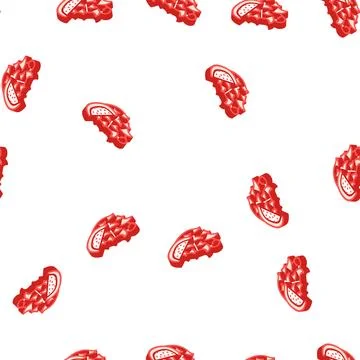 Dragon fruit isometric icon seamless pattern Stock Illustration