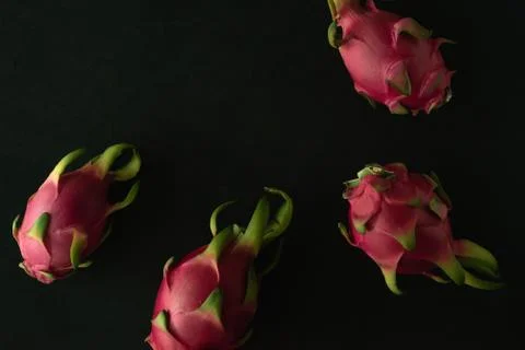 Dragon fruit macro close up Stock Photos
