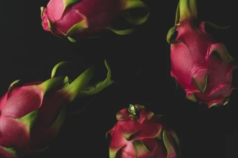 Dragon fruit macro close up Stock Photos