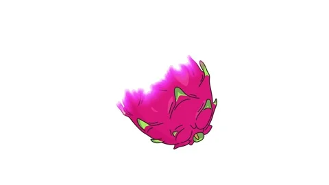 Dragon fruit magic reveal animation white background 動画素材 332859477