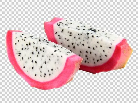 Dragon fruit or cactus isolated on white background.Selection focus. Stock Photos