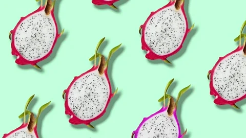 Dragon fruit pattern Stock Footage 135541547