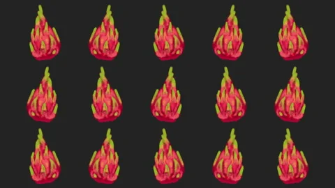 Dragon fruit pattern, ideal footage for themes such as vegeterian, vegan and Stock Footage 133402186