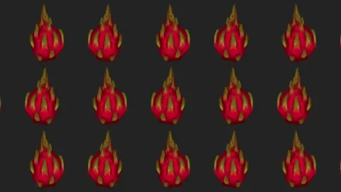 Dragon fruit pattern, ideal footage for themes such as vegeterian, vegan and Stock Footage 133431755