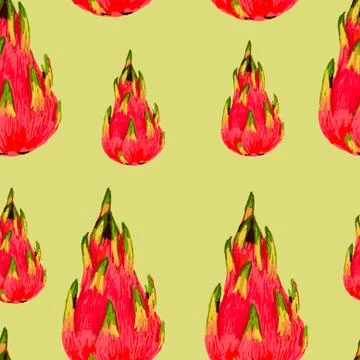Dragon fruit pattern, ideal footage for themes such as vegeterian, vegan and Stock Illustration