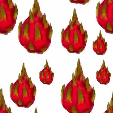 Dragon fruit pattern, ideal footage for themes such as vegeterian, vegan and Stock Illustration