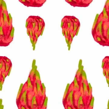 Dragon fruit pattern, ideal footage for themes such as vegeterian, vegan and Stock Illustration