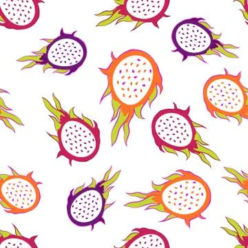 Dragon fruit pattern Illustrazione stock