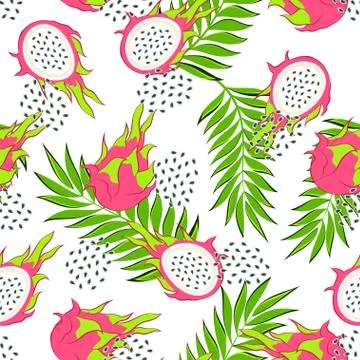 Dragon fruit pattern Stock Illustration