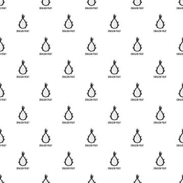 Dragon fruit pattern seamless vector Stock Illustration
