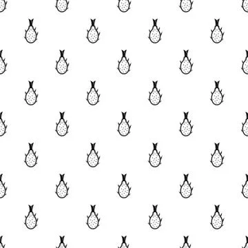 Dragon fruit pattern, simple style Stock Illustration