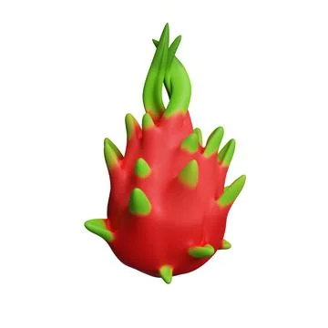 Dragon fruit, pitaya isolated on white background Stock Illustration