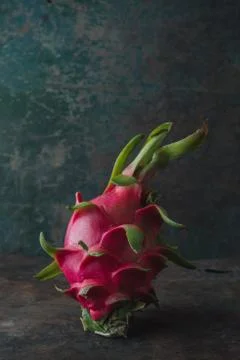 Dragon fruit on rustic background Stock Photos
