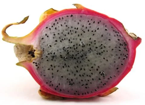 Dragon fruit sliced in half Stock Photos