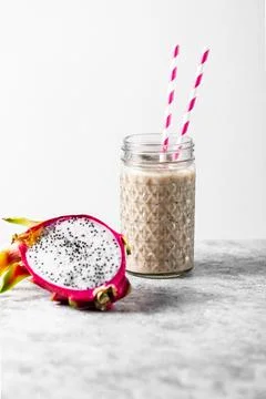 Dragon fruit smoothie Foto stock