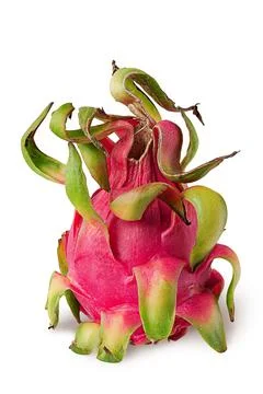 Dragon fruit vertically isolated on a white Stock Photos