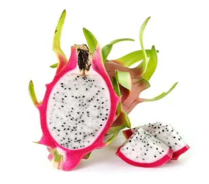 Dragon fruit on white background Stock Photos