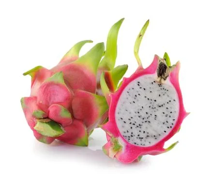 Dragon fruit on white background Stock Photos
