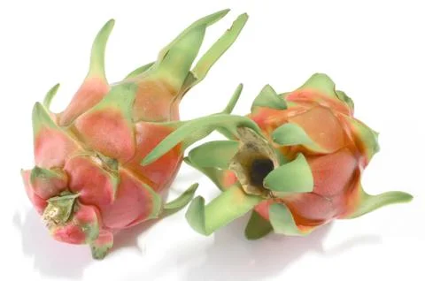 Dragon fruit on white background Stock Photos