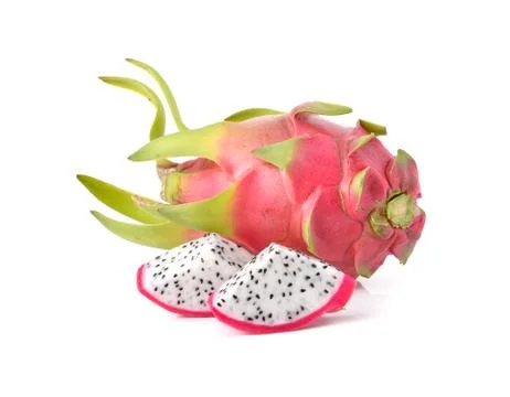 Dragon Fruit on white background Stock Photos