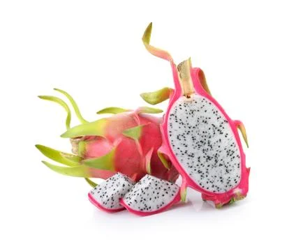 Dragon Fruit on white background Stock Photos