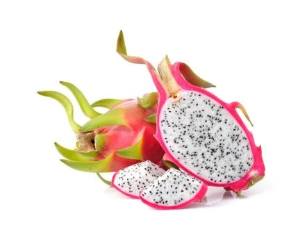 Dragon Fruit on white background Stock Photos