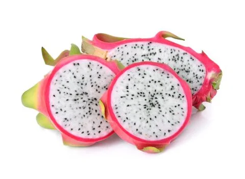 Dragon Fruit on white background Stock Photos