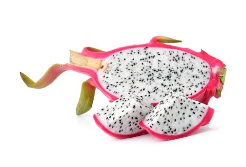 Dragon Fruit on white background Stock Photos