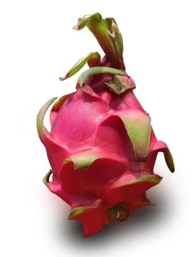 Dragon fruit On a white background Stock Photos