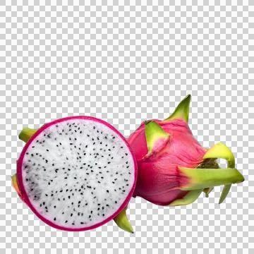 Dragon fruit on white background Stock Photos