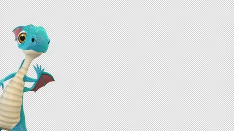 Dragon greeting from corner 库存影片 163342134