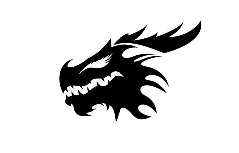 Dragon head logo Stock Illustration