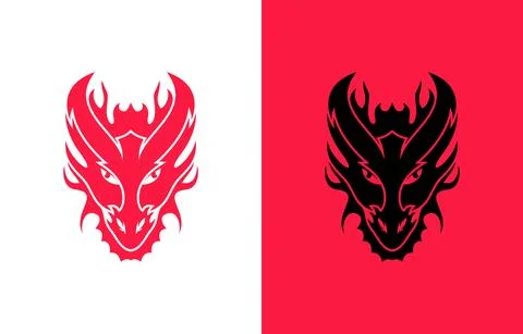 Dragon head logo Stock Illustration