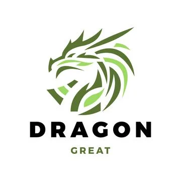 Dragon Icon Logo Design Template Stock Illustration