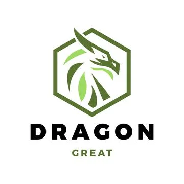 Dragon Icon Logo Design Template Stock Illustration
