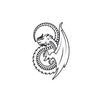 Dragon icon template vector illustration Stock Illustration