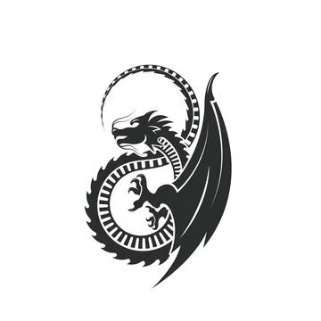 Dragon icon vector    illustration design Stock Illustration