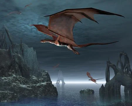 Dragon Islands Illustrazione stock